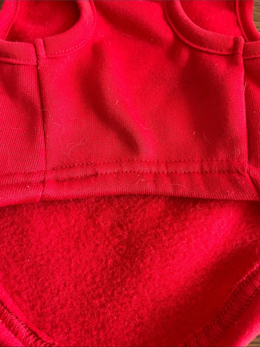 Red 'I Heart You' Dog Hoodie with Heart Print